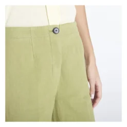 Cotton And Linen Straight-Leg Trousers | Olive Green -Trend Luxer Sales Store unnamed file 299
