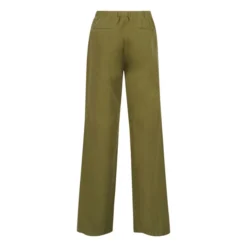 Cotton And Linen Straight-Leg Trousers | Olive Green -Trend Luxer Sales Store unnamed file 300