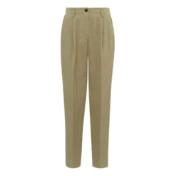 Cotton And Linen Carrot Pants | Taupe Brown