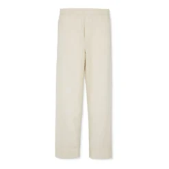 Coco Textured Organic Cotton Check Pants | Ecru