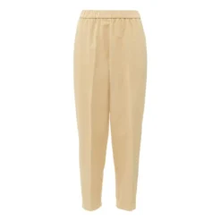 Cotton And Linen Peg Pants | Beige