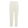 Stretchy Cotton And Linen Trousers | White