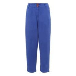 Teddy Radio Cotton And Linen Pants | Electric Blue