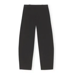 Ganni Stretch Striped Pants | Black
