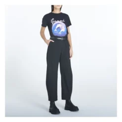 Ganni Stretch Striped Pants | Black -Trend Luxer Sales Store unnamed file 478