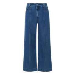 High Waisted Denim Trousers - Women’s Collection | Denim Blue