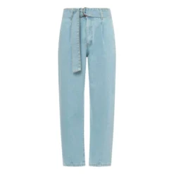 Pantalon Denim Paper Bag Coton Bio | Denim Bleached