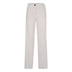Striped Straight Leg Pants | White