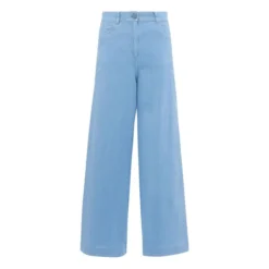 Captain Cook Cotton And Linen Pants | Light Blue