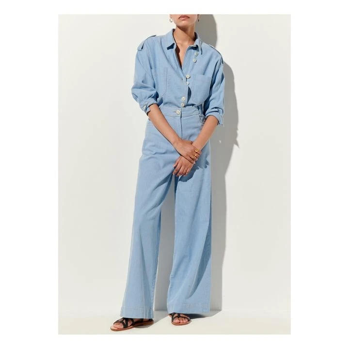 Captain Cook Cotton And Linen Pants | Light Blue 3 Captain Cook Cotton And Linen Pants | Light Blue - Image 3