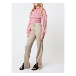 Island Chevron Wool And Linen Pants | Beige -Trend Luxer Sales Store unnamed file 558