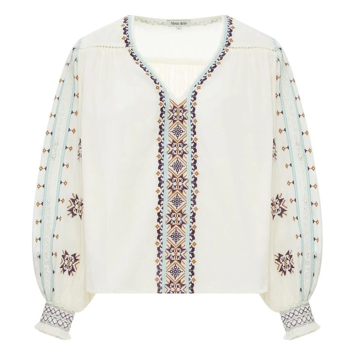 Embroidered Blouse | Off White 1 Embroidered Blouse | Off White