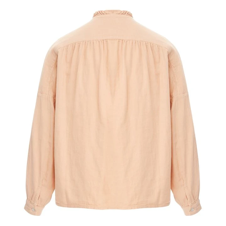 Almond Double Cotton Muslin Blouse - Women’s Collection | Peach 3 Almond Double Cotton Muslin Blouse - Women’s Collection | Peach - Image 3