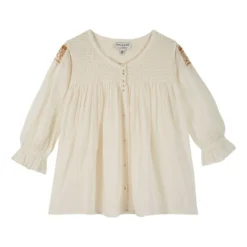 Embroidered Smock Blouse - Women’s Collection | Ecru