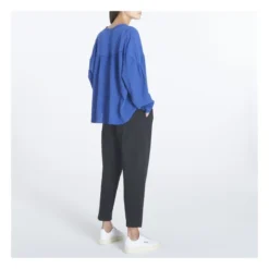 Cotton Crepe Blouse | Blue 7 Cotton Crepe Blouse | Blue -Trend Luxer Sales Store unnamed file 677