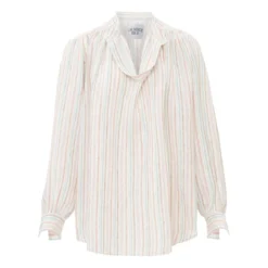 Juul Striped Linen Blouse | Pink