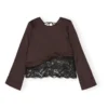 Ganni Lace Top | Brown
