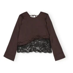 Ganni Lace Top | Brown