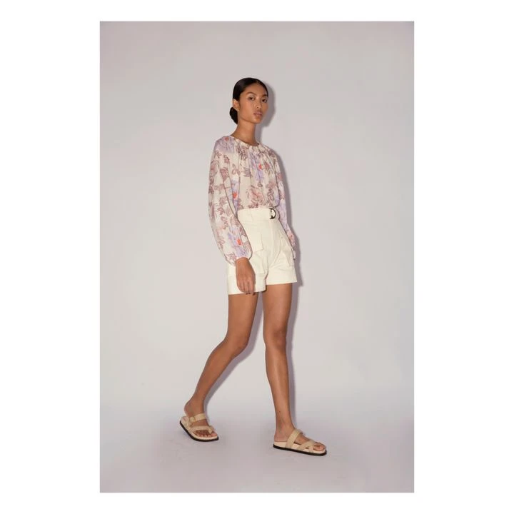 Mariana Cotton And Silk Blouse | Ecru 3 Mariana Cotton And Silk Blouse | Ecru - Image 3