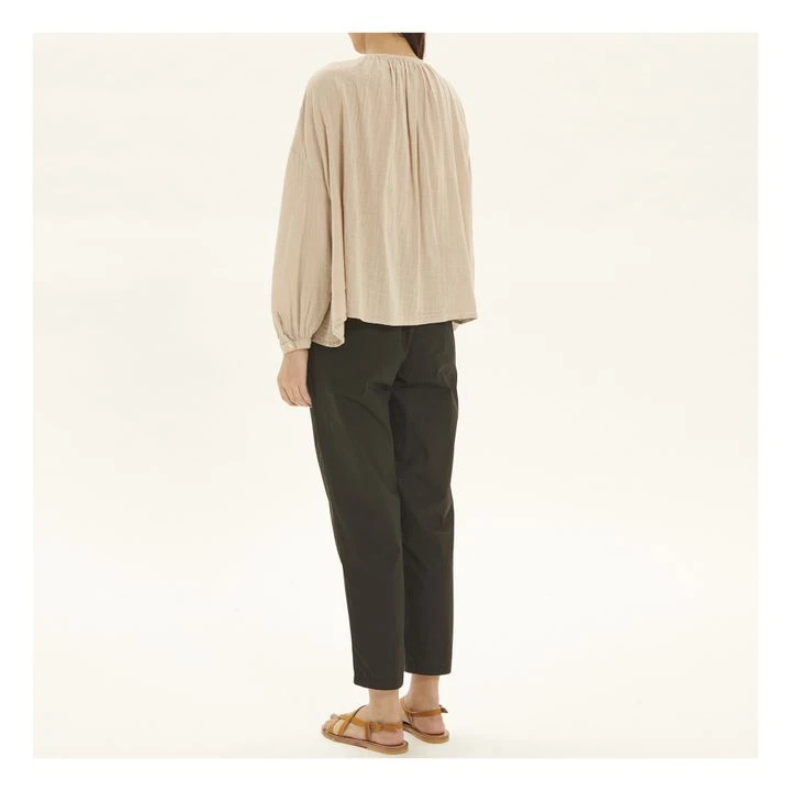 Erica Bubble Crepe Blouse | Sand 3 Erica Bubble Crepe Blouse | Sand - Image 3