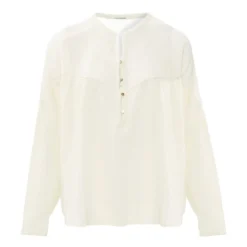 Cotton Crepe Blouse | White