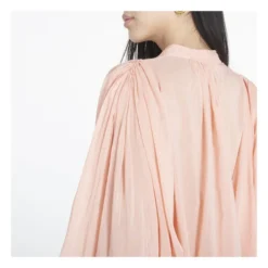 FORTE_FORTE Puff Sleeve Cotton Voile & Silk Blouse | Powder Pink -Trend Luxer Sales Store unnamed file 713