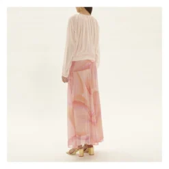 FORTE_FORTE Bohemian Blouse Knotted Silk Voile And Cotton | Powder Pink -Trend Luxer Sales Store unnamed file 719