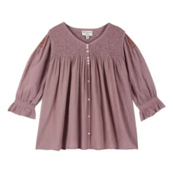 Embroidered Smock Blouse - Women’s Collection | Mauve