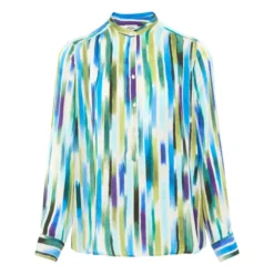 Hartford Codex Printed Blouse | Blue