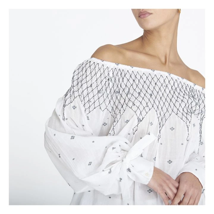 Cecile Embroidered Blouse | White 3 Cecile Embroidered Blouse | White - Image 3