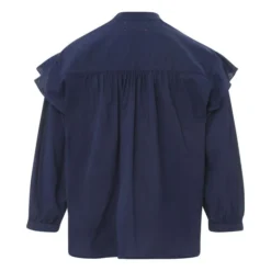 Aria Cotton Poplin Blouse | Navy Blue -Trend Luxer Sales Store unnamed file 779