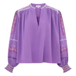 Embroidered Blouse | Purple