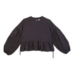 Dallo Linen Blouse | Navy Blue