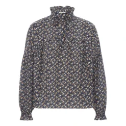 Louie Floral Print Blouse | Black