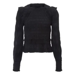Pasha Smocked Blouse | Black