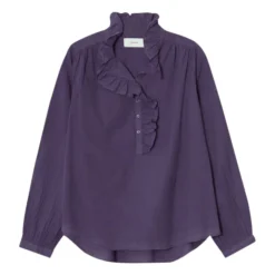 Caspian Cotton Poplin Blouse | Mauve