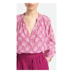 Vanessa Bruno Nipoa Printed Blouse | Crimson -Trend Luxer Sales Store unnamed file 934