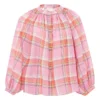 Thalia Checked Blouse | Pink