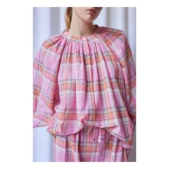 Thalia Checked Blouse | Pink -Trend Luxer Sales Store unnamed file 966