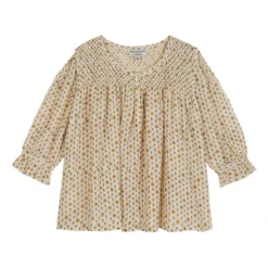 Daisy Embroidered Smock Blouse - Women’s Collection | White