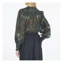ULLA JOHNSON Ida Blouse | Forest Green -Trend Luxer Sales Store unnamed file 998
