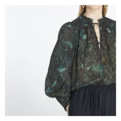 ULLA JOHNSON Ida Blouse | Forest Green -Trend Luxer Sales Store unnamed file 999